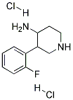 3-(2-FLUOROPHENYL)PIPERIDIN-4-AMINE DIHYDROCHLORIDE 结构式