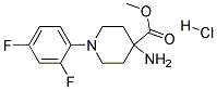 METHYL 4-AMINO-1-(2,4-DIFLUOROPHENYL)PIPERIDINE-4-CARBOXYLATE HYDROCHLORIDE 结构式