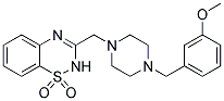 3-([4-(3-METHOXYBENZYL)PIPERAZIN-1-YL]METHYL)-2H-1,2,4-BENZOTHIADIAZINE 1,1-DIOXIDE 结构式