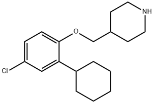 4-[(4-CHLORO-2-CYCLOHEXYLPHENOXY)METHYL]PIPERIDINE 结构式