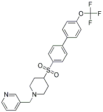 3-[(4-([4'-(TRIFLUOROMETHOXY)BIPHENYL-4-YL]SULFONYL)PIPERIDIN-1-YL)METHYL]PYRIDINE 结构式