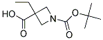 AZETIDINE-1,3-DICARBOXYLIC ACID 1-TERT-BUTYL ESTER 3-ETHYL ESTER 结构式