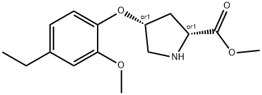 METHYL (2S,4S)-4-(4-ETHYL-2-METHOXYPHENOXY)-2-PYRROLIDINECARBOXYLATE 结构式