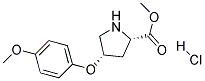 METHYL (2S,4S)-4-(4-METHOXYPHENOXY)PYRROLIDINE-2-CARBOXYLATE HYDROCHLORIDE 结构式