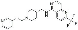 N-([1-(2-PYRIDIN-3-YLETHYL)PIPERIDIN-4-YL]METHYL)-2-(TRIFLUOROMETHYL)-1,6-NAPHTHYRIDIN-5-AMINE 结构式