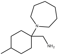 (1-(氮杂环庚烷-1-基)-4-甲基环己基)甲胺 结构式