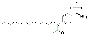 N-[4-((S)-1-AMINO-2,2,2-TRIFLUORO-ETHYL)-PHENYL]-N-DODECYL-ACETAMIDE 结构式