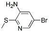 5-BROMO-2-METHYLSULFANYL-PYRIDIN-3-YLAMINE 结构式