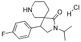 4-(4-FLUOROPHENYL)-2-ISOPROPYL-2,7-DIAZASPIRO[4.5]DECAN-1-ONE HYDROCHLORIDE 结构式