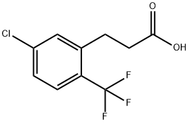 3-[5-氯-2-(三氟甲基)苯基]丙酸 结构式