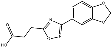 3-(3-(苯并[D][1,3]二氧戊环-5-基)-1,2,4-噁二唑-5-基)丙酸 结构式