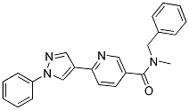 N-BENZYL-N-METHYL-6-(1-PHENYL-1H-PYRAZOL-4-YL)NICOTINAMIDE 结构式
