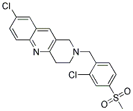 8-CHLORO-2-[2-CHLORO-4-(METHYLSULFONYL)BENZYL]-1,2,3,4-TETRAHYDROBENZO[B]-1,6-NAPHTHYRIDINE 结构式