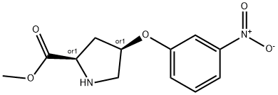 METHYL (2S,4S)-4-(3-NITROPHENOXY)-2-PYRROLIDINECARBOXYLATE 结构式