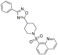 8-([4-(3-PHENYL-1,2,4-OXADIAZOL-5-YL)PIPERIDIN-1-YL]SULFONYL)QUINOLINE 结构式