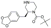 (S)-2-BENZO[1,3]DIOXOL-5-YLMETHYL-PIPERAZINE-1-CARBOXYLIC ACID TERT-BUTYL ESTER 结构式