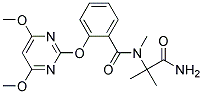 2-[N-METHYL-2-[(4,6-DIMETHOXYPYRIMIDIN-2-YL)OXY]BENZAMIDO]-2-METHYLPROPIONAMIDE 结构式