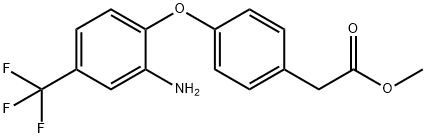 METHYL 2-(4-[2-AMINO-4-(TRIFLUOROMETHYL)PHENOXY]-PHENYL)ACETATE 结构式