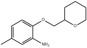 5-METHYL-2-(TETRAHYDRO-2H-PYRAN-2-YLMETHOXY)-PHENYLAMINE 结构式