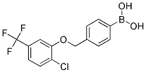 4-[(2'-CHLORO-5'-(TRIFLUOROMETHYL)PHENOXY)METHYL]PHENYLBORONIC ACID 结构式