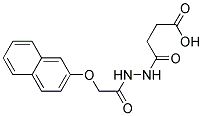 3-(N'-[2-(NAPHTHALEN-2-YLOXY)-ACETYL]-HYDRAZINOCARBONYL)-PROPIONIC ACID 结构式