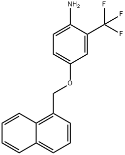 4-(1-NAPHTHYLMETHOXY)-2-(TRIFLUOROMETHYL)ANILINE 结构式