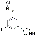 3-(3,5-二氟苯基)氮杂环丁烷盐酸盐 结构式