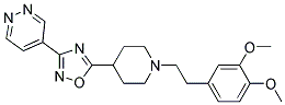 4-(5-(1-[2-(3,4-DIMETHOXYPHENYL)ETHYL]PIPERIDIN-4-YL)-1,2,4-OXADIAZOL-3-YL)PYRIDAZINE 结构式