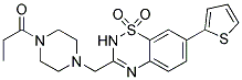 3-[(4-PROPIONYLPIPERAZIN-1-YL)METHYL]-7-(2-THIENYL)-2H-1,2,4-BENZOTHIADIAZINE 1,1-DIOXIDE 结构式