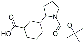 3-(1-(TERT-BUTOXYCARBONYL)PYRROLIDIN-2-YL)CYCLOHEXANECARBOXYLIC ACID 结构式