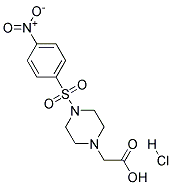 [4-(4-NITRO-BENZENESULFONYL)-PIPERAZIN-1-YL]-ACETIC ACID HYDROCHLORIDE 结构式
