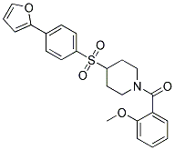 4-([4-(2-FURYL)PHENYL]SULFONYL)-1-(2-METHOXYBENZOYL)PIPERIDINE 结构式