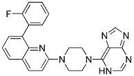 8-(2-FLUOROPHENYL)-2-[4-(1H-PURIN-6-YL)PIPERAZIN-1-YL]QUINOLINE 结构式