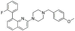 8-(2-FLUOROPHENYL)-2-[4-(4-METHOXYBENZYL)PIPERAZIN-1-YL]QUINOLINE 结构式