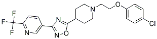 5-(5-(1-[2-(4-CHLOROPHENOXY)ETHYL]PIPERIDIN-4-YL)-1,2,4-OXADIAZOL-3-YL)-2-(TRIFLUOROMETHYL)PYRIDINE 结构式