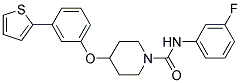 N-(3-FLUOROPHENYL)-4-[3-(2-THIENYL)PHENOXY]PIPERIDINE-1-CARBOXAMIDE 结构式