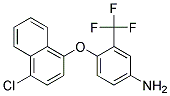 4-[(4-CHLORO-1-NAPHTHYL)OXY]-3-(TRIFLUOROMETHYL)-PHENYLAMINE 结构式
