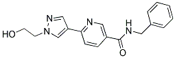 N-BENZYL-6-[1-(2-HYDROXYETHYL)-1H-PYRAZOL-4-YL]NICOTINAMIDE 结构式