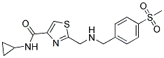 N-CYCLOPROPYL-2-(([4-(METHYLSULFONYL)BENZYL]AMINO)METHYL)-1,3-THIAZOLE-4-CARBOXAMIDE 结构式