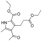 ETHYL 4-ACETYL-3-(2-ETHOXYCARBONYLETHYL)-5-METHYLPYRROLE-2-CARBOXYLATE 结构式