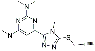 4-(4-METHYL-5-(2-PROPYNYLTHIO)-(4H)-1,2,4-TRIAZOL-3-YL)-N,N,N',N'-TETRAMETHYLPYRIMIDINE-2,6-DIAMINE 结构式