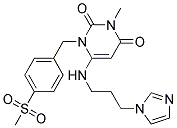 6-(3-IMIDAZOL-1-YL-PROPYLAMINO)-1-(4-METHANESULFONYL-BENZYL)-3-METHYL-1H-PYRIMIDINE-2,4-DIONE 结构式