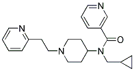 N-(CYCLOPROPYLMETHYL)-N-[1-(2-PYRIDIN-2-YLETHYL)PIPERIDIN-4-YL]NICOTINAMIDE 结构式