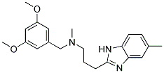 N-(3,5-DIMETHOXYBENZYL)-N-METHYL-3-(5-METHYL-1H-BENZIMIDAZOL-2-YL)PROPAN-1-AMINE 结构式