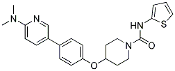 4-(4-[6-(DIMETHYLAMINO)PYRIDIN-3-YL]PHENOXY)-N-2-THIENYLPIPERIDINE-1-CARBOXAMIDE 结构式