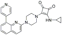 3-(CYCLOPROPYLAMINO)-4-[4-(8-PYRIDIN-4-YLQUINOLIN-2-YL)PIPERAZIN-1-YL]CYCLOBUT-3-ENE-1,2-DIONE 结构式