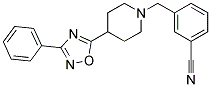 3-([4-(3-PHENYL-1,2,4-OXADIAZOL-5-YL)PIPERIDIN-1-YL]METHYL)BENZONITRILE 结构式