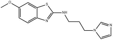 N-[3-(1H-IMIDAZOL-1-YL)PROPYL]-6-METHOXY-1,3-BENZOTHIAZOL-2-AMINE 结构式