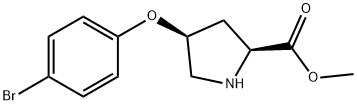 METHYL (2S,4S)-4-(4-BROMOPHENOXY)-2-PYRROLIDINECARBOXYLATE 结构式