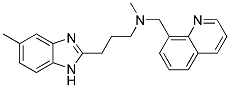 N-METHYL-3-(5-METHYL-1H-BENZIMIDAZOL-2-YL)-N-(QUINOLIN-8-YLMETHYL)PROPAN-1-AMINE 结构式